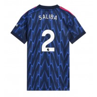 Stroje piłkarskie Arsenal William Saliba #2 Koszulka Wyjazdowej dla damskie 2025-26 Krótki Rękaw
